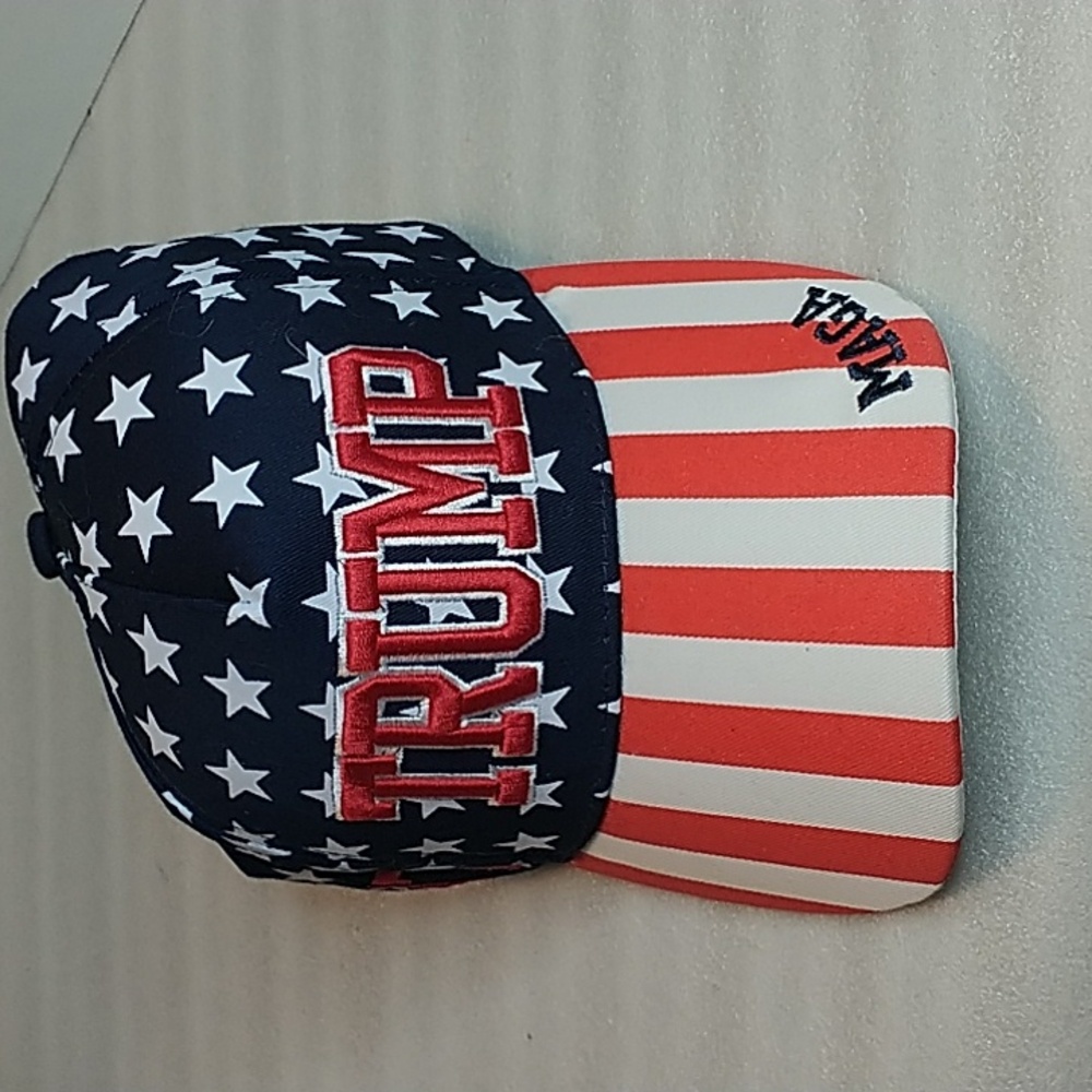 Patriotic Trump Cap with Stars and Stripes
